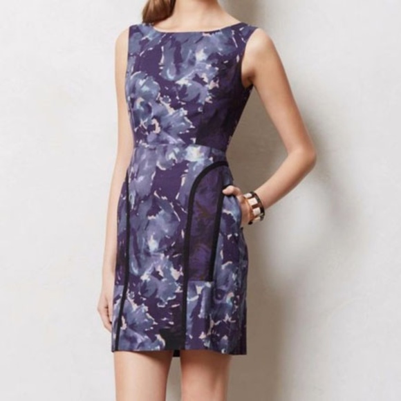 Anthropologie Dresses & Skirts - TABITHA Anthropologie Purple Floral Sheath Dress 4